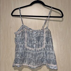 Women's cotton silk Spaghetti Strap Printed Top